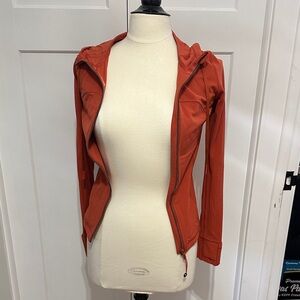 Kids Rust Orange Zip-Up Hoodie Jacket